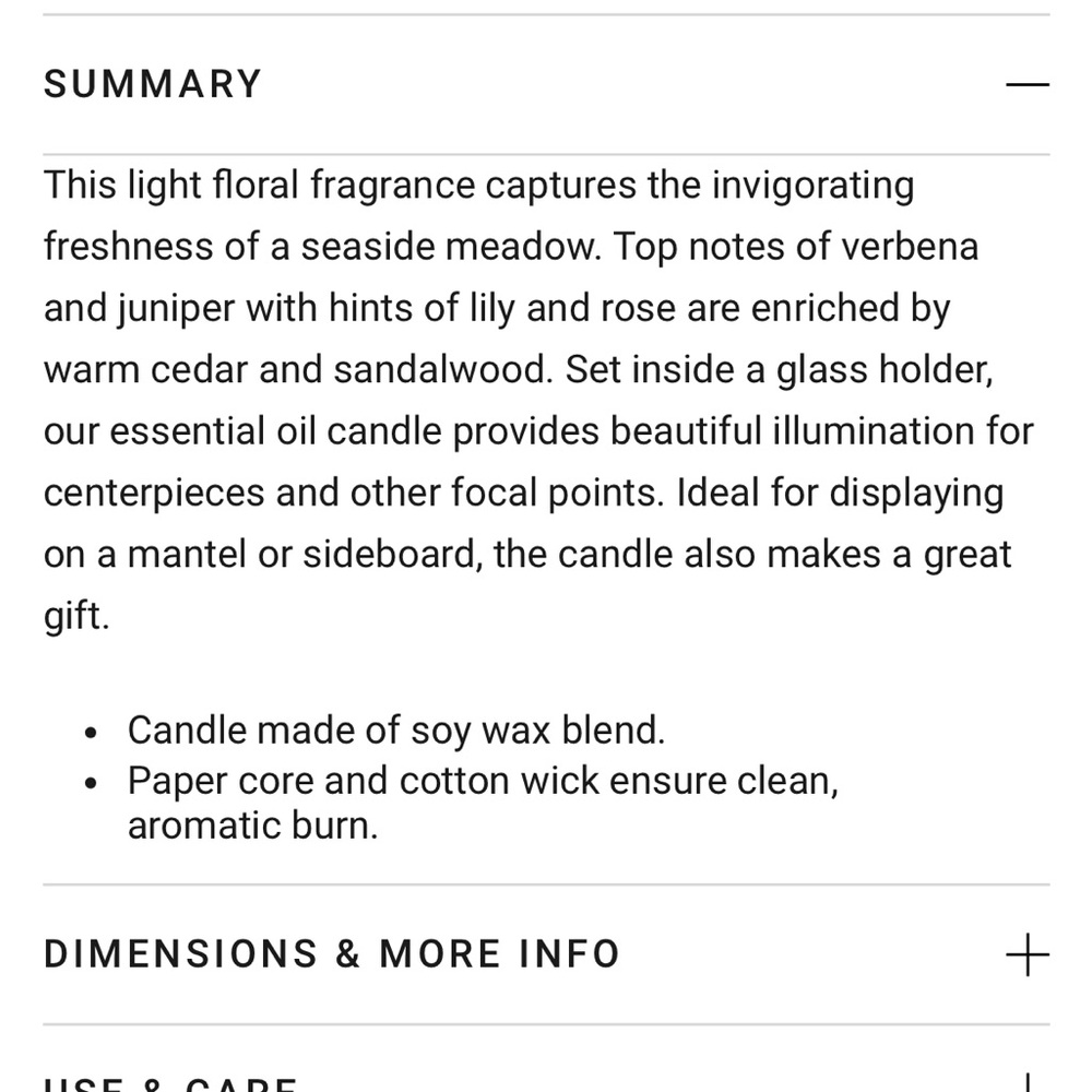 Williams Sonoma Fleur De Sel scented candle - Picture 5 of 5